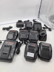 Lot of 10 BOSCH Battery Chargers - Used, Various Models, No Accessories - Afbeelding 1 van 9