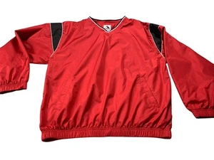 Augusta Sportswear Windbreaker Jacket Men's XL Red Golfing V-Neck Pullover 3440 - Picture 1 of 10