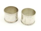 Lot of 2 Napkin Rings Classic Mexico .925 Sterling Silver TE-51 No Monogram