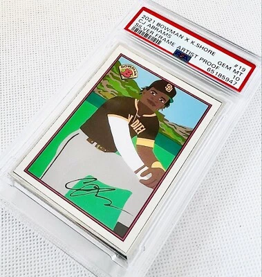 2021 Bowman X Shore CJ Abrams Artist Proof Silver Frame SP #/89 PSA 10 💎 Gem - Image 1 of 3