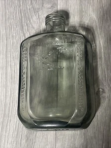 Vintage Decanter Glass Bottle JAs Hennessy & Co Cognac Glass Curved - Picture 1 of 7