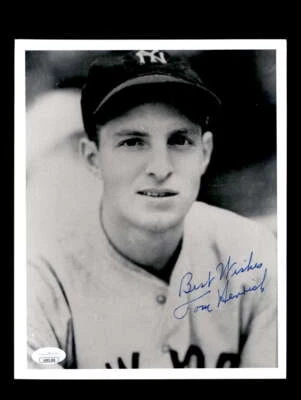 Tommy Henrich JSA Coa Signed  8x10 Photo Autograph Yankees - Image 1 of 3