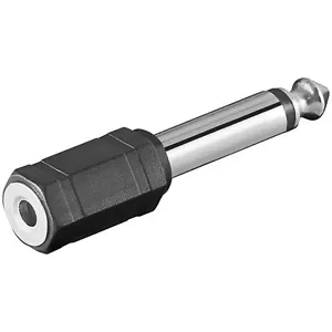2 Piece Audio-Adapter 6,35mm Mono Plug > 3,5mm Mono Clutch 10032 - Picture 1 of 2