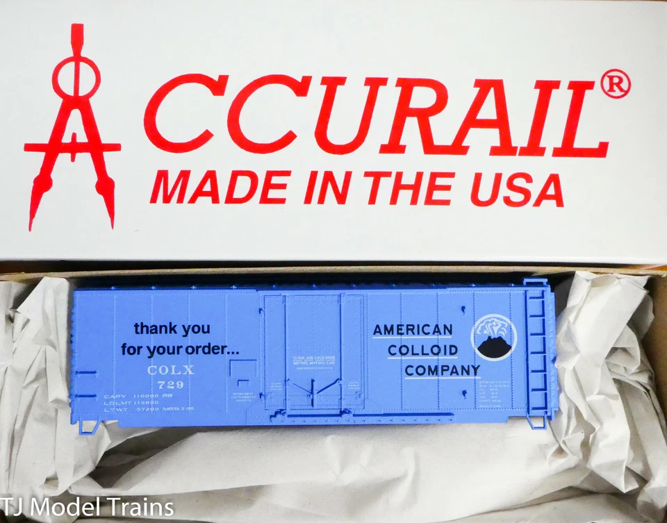 Accurail HO #81412 American Colloid Company (40' Insulated Steel Boxcar) NEW - Image 1 of 1