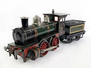 Lot 7828 Karl Bub Spur 1 Uhrwerk-Dampflok L. 24cm mit Tender L. 15cm ca. 1920 - Bild 1 von 8