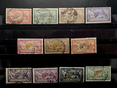 MATT'S STAMPS FRANCE SCOTT #121-#131 POSTAGE STAMPS, SHORT SET, USED, CV$130 - Image 1 of 3