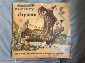 DECCA Frank Luther Nursery Rhymes 1946 Double LP Vintage Albums Unbreakable - Picture 1 of 4
