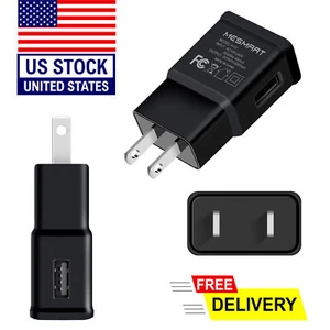 Black Cell Phone Charger Wall Plug Travel USB Port Power Adapter Charging Block - Picture 1 of 8