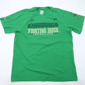 Notre Dame Fighting Irish T-Shirt Men's XL Green 100% Cotton Crew Neck Pullover - Picture 1 of 9