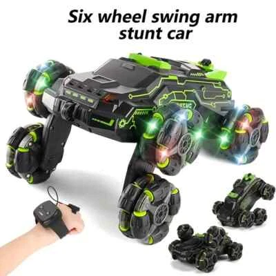 2.4 GHZ Double Sided RC Stunt Carfor Girls,Boys 360° Rotating Crawler Twist Car - Image 1 of 4