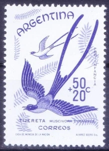 Argentina 1960 MNH, Fork-tailed Flycatcher, Birds - Picture 1 of 1