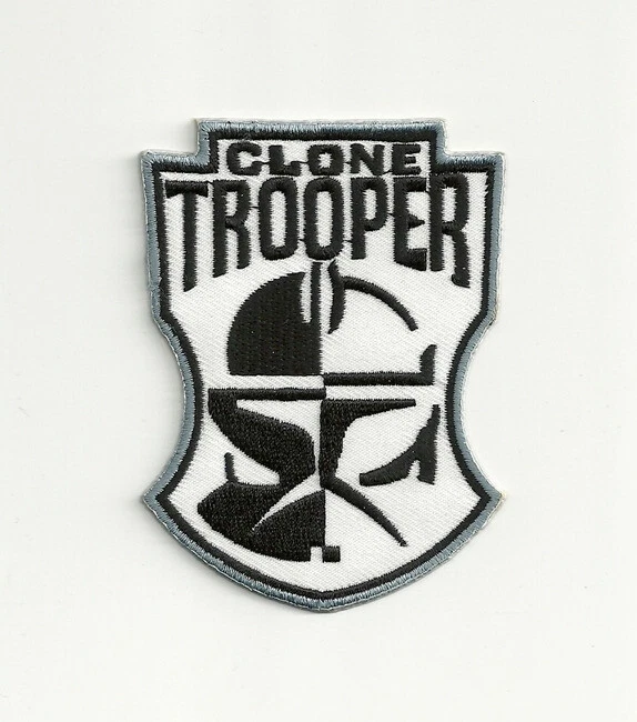Star Wars Clone Trooper Mask Logo Embroidered Patch, NEW UNUSED - Image 1 of 1