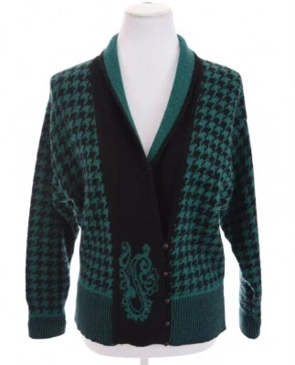 Cárdigan Suéter Naturelle George Georgiou Lana Pata de Gallo Verde Mujer Talla S De Colección Foto 1 de 4