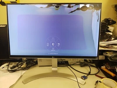LG 27UD88-W Ultra HD 4K Monitor IPS 27 Inch - Working but broken screen  - Image 1 of 4