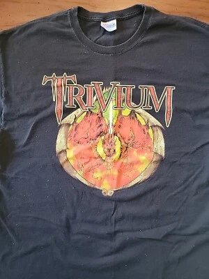 Camiseta Trivium Rock Band XL Negra Para Hombre Algodón Heavy Metal Rock Gráfico Raro Foto 1 de 4