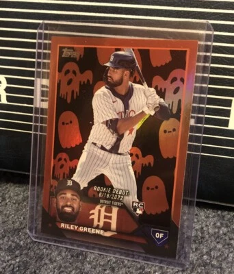 2023 Topps Update Series Riley Greene Rookie Debut Ghosts Parallel RC US298 SP - Image 1 of 3