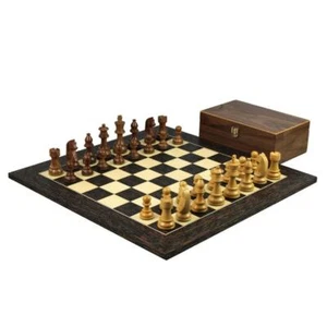 Tiger Ebony Chess Set 20 Inch with Weighted Sheesham German Staunton Chess Piece - Picture 1 of 10