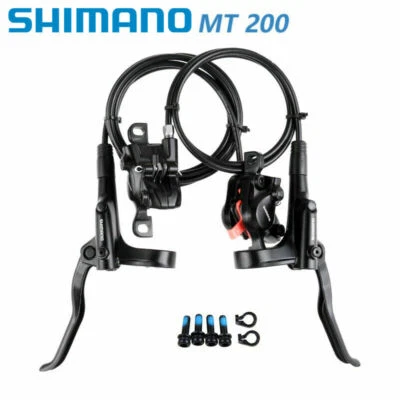 Shimano MT200 MTB Hydraulic Disc Brake Set Mountain Bike Brake Front Rear 1400mm - Image 1 of 4