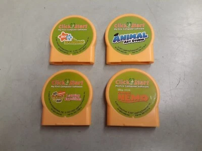(4) ClickStart My First Computer Game Cartridges Diego, Backyardigans, Nemo, Art - Image 1 of 4
