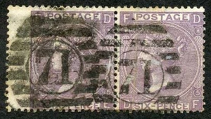 SG97 6d lilac wmk Emblems Plate 5 PAIR Cat 280 pounds - Picture 1 of 1