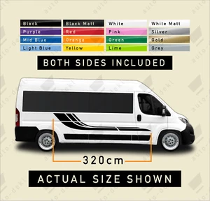 Fits Fiat Ducato L3 L4 (2006-On) - Side Stripe Decal Camper Stickers Motorhome - Picture 1 of 18