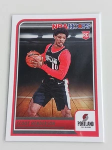 Tarjeta de novato Scoot Henderson (RC) #232 Blazers 2023-24 Panini NBA Hoops - Imagen 1 de 2