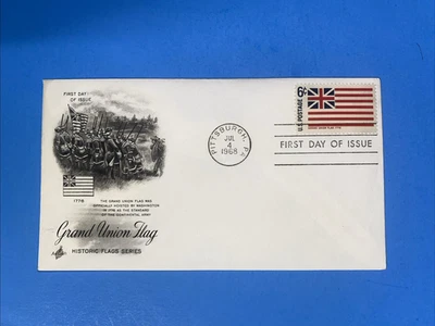 1968 FIRST DAY COVER - 6c -GRAND UNION FLAG   HISTORIC FLAG SERIES - Image 1 of 2