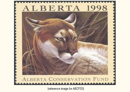 HALFPRICEINTERNAT Canada(Alberta) 1998 $6.00 Habitat (cougar) - Image 1 of 1