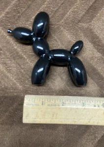 Globo de resina negra animal perro figura estante escultura decoración 4” globo negro perro - Imagen 1 de 8