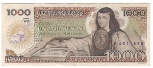 Banknote Mexiko P81a 1000 Pesos 1984, Serie WR - Bild 1 von 2