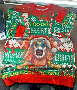 Universal Halloween Horror Nights 2025 HHN Terrifier Ugly Christmas Sweater NWT - Picture 1 of 8
