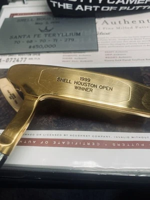 Scotty Cameron Gold Plated 1999 Shell Houston Open Winner Stuart Appleby - Image 1 of 4