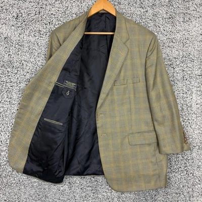 Holland & Sherry Blazer Mens 46R Plaid Houndstooth Wool Jacket Savile Row USA - Image 1 of 4