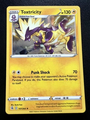 Toxtricity (107) Holo Rare SWSH08: Fusion Strike 107/264 NM/MT - Image 1 of 2