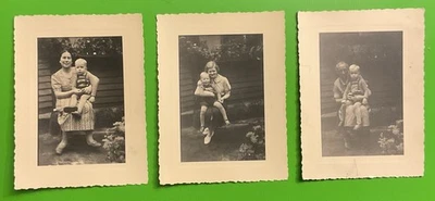 568/Konvolut 3 Schwarz-Weiß Fotos 30-40er  Familienleben Menschenleben 8,6x11cm - Bild 1 von 2