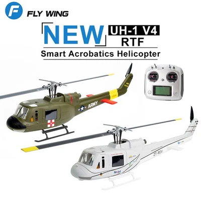 FlyWing UH1 V4 10CH GPS 3D Auto Return Schwebeflug RC RTF Hubschrauber 2 Akkus - Bild 1 von 4