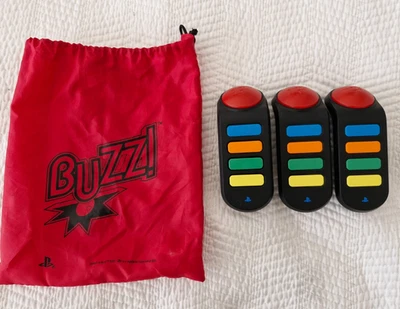 3 x Buzz! Wireless BUZZER für PS3 Playstation 3 - OHNE EMPFÄNGER - Guter Zustand - Bild 1 von 4