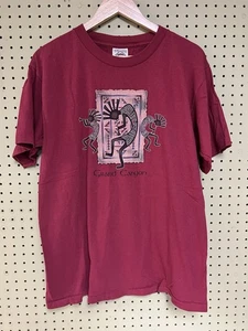 T-shirt vintage Grand Canyon uomo grande rossa punto singolo sud-ovest nativi made in USA - Foto 1 di 8