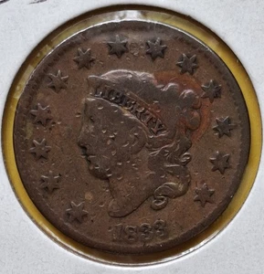 1833^^Grande centesimo^^Leggermente ruotato^^VG^^ - Foto 1 di 3