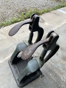 Antique Tip-Top Toe & Shank Press Double Cobbler Cast Iron Shoe Repair Model A - Picture 1 of 6