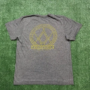 Volcom Pocket Graphic T Shirt Men's Size M Gray Short Sleeve Double Sided Tee - Picture 1 of 9
