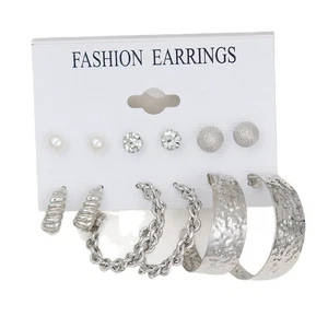 Elegant New Female Earrings Set With Sparkling Diamond Style For All Days - Picture 1 of 5