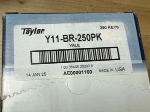250 QTY - ILCO Taylor Yale Key Blank Brass - IL-Y11-BR-250PK LOT - Picture 1 of 4