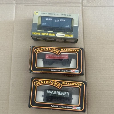Mainline OO 5 PLANK WAGON WARRENER, 37-132, Ellis 37-131 W5050 Fish Van - Image 1 of 4
