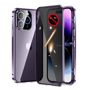 Anti-Peep Privacy Magnetic Adsorption Case Double Glass For iPhone 17 16 Pro Max - Picture 1 of 16