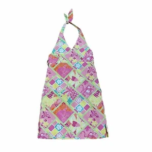 LILLY PULITZER Girls Halter Summer Dress Size 12 Pink Monkeys Lined Excellent - Picture 1 of 10