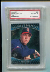 1996 SP - DARIN ERSTAD - Rookie Card #4 - CALIFORNIA ANGELS  PSA 8