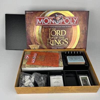 Monopoly Lord of the Rings Trilogy Edition Board Game 2003 Hasbro OPEN BOX - Image 1 of 4