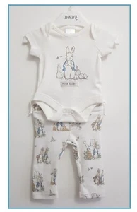 Baby Unisex Peter Kaninchen Charakter Body & Leggings 2-teiliges Set Neugeborene NEU - Bild 1 von 5