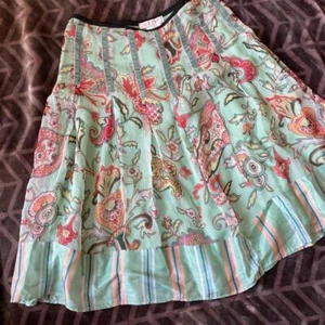 ETRO Flare Skirt Green Size 42 Length 25 inches - Picture 1 of 5